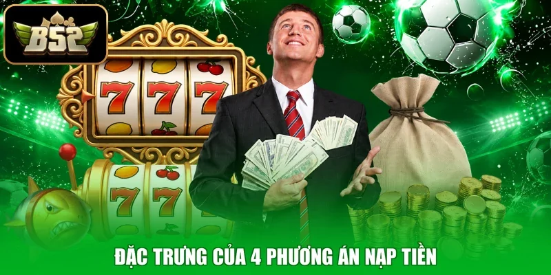 Đặc trưng của 4 phương án nạp tiền