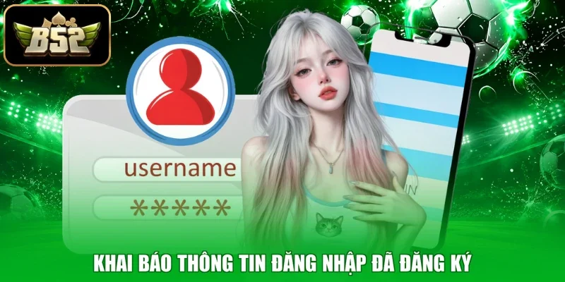 Khai báo thông tin đăng nhập đã đăng ký