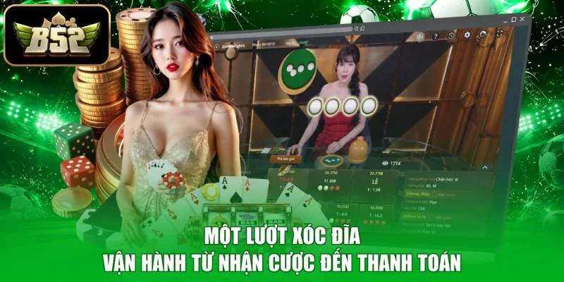 Một lượt xóc đĩa vận hành từ nhận cược đến thanh toán