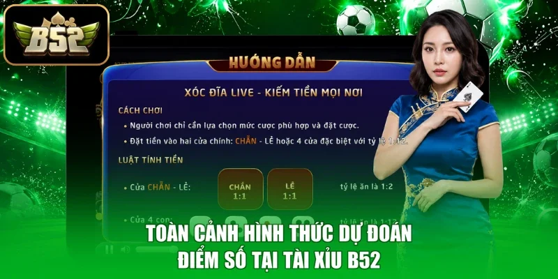 Toàn cảnh hình thức dự đoán điểm số tại Tài Xỉu B52